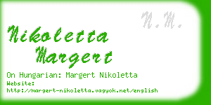 nikoletta margert business card